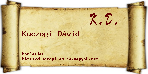 Kuczogi Dávid névjegykártya