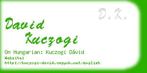 david kuczogi business card